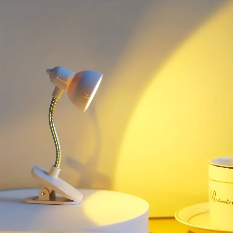 Mini Book Lamp, 360 Rotatable lamp With Clamp, Mini Clip On Study Desk Lamp, Flexible Bedside Table Lighting Lamp, Home Portable Book Clip Lamp Mini Book Lamp, 360 Rotatable lamp With Clamp, Mini Clip On Study Desk Lamp, Flexible Bedside Table Lighting Lamp, Home Portable Book Clip Lamp